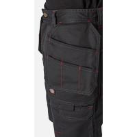 dk0a4xsiblk138 Dickies Redhawk Pro Black 35% Cotton, 65% Polyester Work shorts, 38in