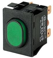 16705202 Marquardt Illuminated Push Button Switch, Latching, Panel Mount, DPST, Green LED, IP54