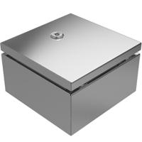 213-4049 RS PRO 304 Stainless Steel Wall Box, IP66, 200 mm x 200 mm