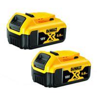 dcb184p2-xj DeWALT DCB184P2-XJ 5Ah 18V Power Tool Battery Pack, For Use With 18V XR 5Ah Battery