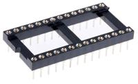 w30528trc Winslow 2.54mm Pitch Vertical 28 Way, Through Hole Turned Pin Open Frame IC Dip Socket, 5A