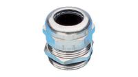 1631200050 Hummel HSK-M-EMV-D Series Silver Nickel Plated Brass Cable Gland, M20 Thread, 10mm min., 14mm max., IP68, IP69K