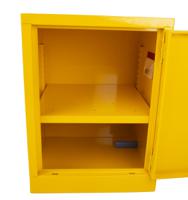 424-5370 RS PRO Yellow Steel Lockable 1 Door Flammable Cabinet, 609mm x 457mm x 457mm