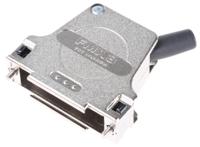 fmk3-1727040099 FCT from Molex FMK Series Die Cast Zinc Angled D Sub Backshell, 25 Way, Strain Relief