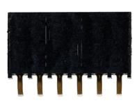 ssq-106-02-g-s-ra Samtec SSQ Series Right Angle Through Hole Mount PCB Socket, 6-Contact, 1-Row, 2.54mm Pitch, Solder Termination