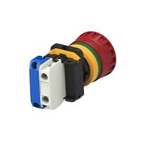 pbes22l10hr TE Connectivity PBES22 Series Illuminated Emergency Stop Push Button, Panel Mount, 22.3mm Cutout, 1NO, IP20, IP65