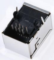 ss60000-009g Bel-Stewart SS-60000 Series Female RJ45 Connector, PCB Mount, Cat6 Right Angle 8P8C -Way