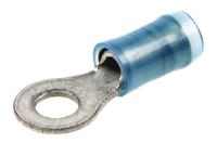 320560 TE Connectivity, PIDG Insulated Ring Terminal, M4 Stud Size, 1mm² to 2.6mm² Wire Size, Blue