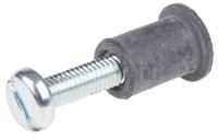 r-rnt-m5x20 RawlPlug Black Rubber, Steel Wall Plug, 14.1mm Length, 10mm Fixing Hole Diameter