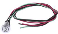 175-8482 RS PRO Illuminated Push Button Switch, Momentary, Panel Mount, 16mm Cutout, SPST, Green LED, 36V dc, IP67