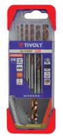 11454170005 Tivoly 6-Piece for Steel, 8mm Max, 2mm Min, HSS Bits