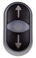 216710-m22-ddl-s-x7x7 Eaton RMQ Titan M22 Series Black Momentary Push Button, 22mm Cutout, IP66