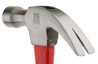 537-007 RS PRO Steel Claw Hammer with Fibreglass Handle, 567g