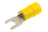 613-9536 RS PRO Insulated Crimp Spade Connector, 4mm² to 6mm², 12AWG to 10AWG, M3.5 Stud Size Vinyl, Yellow
