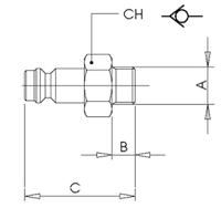 176-1960 RS PRO Nickel Plated Brass Male Coupler Nipple, G 1/4 Male 1/4in Threaded