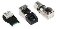 j00026a4001 Telegartner MFP8 Series Male RJ45 Connector, Cable Mount, Cat6a Right Angle 4P4C -Way