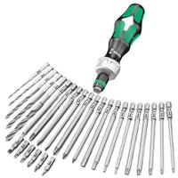 05051040001 Wera Hexagon, Square, Torx Hexagon; Hex-Plus; Slotted; Pozidriv; Phillips; Torx Ratchet Screwdriver & Bit Set