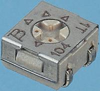 3314j-2-502e 5kΩ, SMD Trimmer Potentiometer 0.25W Top Adjust Bourns, 3314