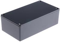 1590p1bk Hammond 1590 Series Black Die Cast Aluminium Enclosure, IP54, Black Lid, 153 x 83 x 50mm
