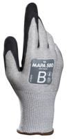 34580039 Mapa KRYTECH 580 Black High Density Polyethylene Work Gloves, Size 9, Nitrile Coating