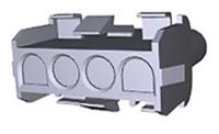 1-480703-0 TE Connectivity, Universal MATE-N-LOK Female Connector Housing, 6.35mm Pitch, 4 Way, 1 Row