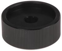 465-9870 RS PRO 30mm Black Potentiometer Knob for 6.4mm Shaft Splined
