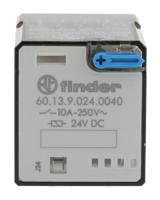 601390240040 Finder Plug In Power Relay, 24V dc Coil, 10A Switching Current, 3PDT