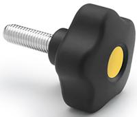 169912-c9 Elesa 169912-C9 Black Hex Clamping Knob, M8, Threaded Stud