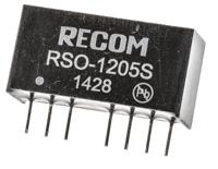 rso-1205s Recom RSO DC-DC Converter, 5V dc/ 200mA Output, 9 → 18 V dc Input, 1W, Through Hole, +85°C Max Temp -40°C Min