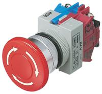 avw401-r Idec TW Series Twist Release Emergency Stop Push Button, Panel Mount, 22mm Cutout, 1NC, IP65