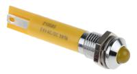 210-585 RS PRO Yellow Panel Mount Indicator, 24V ac, 8mm Mounting Hole Size, Solder Tab Termination
