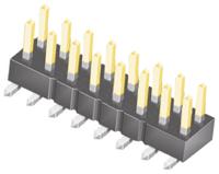tsm-108-01-l-dv Samtec TSM Series Straight Surface Pin Header, 16 Contact(s), 2.54 mm Pitch, 2 Row, Unshrouded