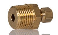 262-3231 RS PRO 1/2 BSPT Compression Fitting for Use with Thermocouple or PRT Probe, 6mm Probe