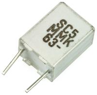 mmk5105k63j04l4bulk KEMET MMK Polyester Film Capacitor, 40 V ac, 63 V dc, ±10%, 1μF, Through Hole