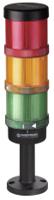 64900002 Werma KombiSIGN 72 Series Red/Green/Yellow Signal Tower, 3 Lights, 24 V, Base Mount