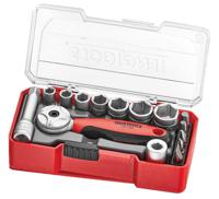tj1415 Teng Tools 15-Piece Metric 1/4 in Standard Socket/Bit Set with Ratchet