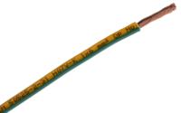902-8451 RS PRO Green/Yellow 6mm² Hook Up Wire, 16 AWG, 75/0.3 mm, 100m, PVC Insulation