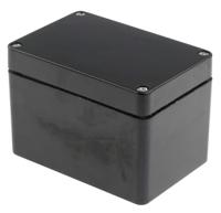 190-1866 RS PRO Black Fibreglass Reinforced Polyester Enclosure, IP66, 110 x 75 x 75mm