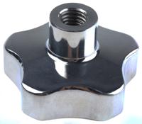 478-618 RS PRO Silver Multiple Lobes Clamping Knob, M12, Threaded Through Hole