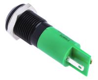 210-872 RS PRO Green Panel Mount Indicator, 24V dc, 14mm Mounting Hole Size, Solder Tab Termination