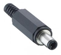 1633-04 Lumberg, 1633 DC Plug Rated At 4.0A, 12.0 V, Cable Mount, length 46.5mm, Nickel