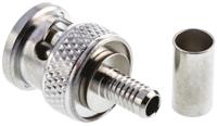 r141082000w Radiall Straight 50Ω Cable Mount BNC Connector, Plug, Nickel, Crimp Termination, RG141, RG58