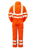 pr505r-r-5xl PULSAR Orange Reusable Hi Vis Overalls, 5XL