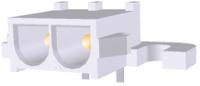 3-350942-0 TE Connectivity Universal MATE-N-LOK Series Right Angle Through Hole PCB Header, 2 Contact(s), 6.35 mm Pitch, 1 Row,