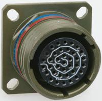tvp00rw-13-35snw52 Amphenol Limited, TV, Copper Alloy 22 Way Wall Mount MIL Spec Circular Connector ReceptacleGreen, Socket Contacts,Shell