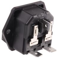 62202300 Schurter C14 Panel Mount IEC Connector Male, 10A, 250 V