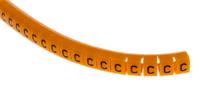 812-1436 RS PRO Snap On Cable Markers, Black on Orange, Pre-printed "C", 4 → 5mm Cable