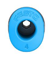 qsm-m3-4-i Festo QS Series Straight Threaded Adaptor, M3 Male to Push In 4 mm, Threaded-to-Tube Connection Style, 153314
