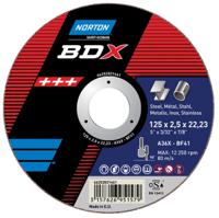 66252831525 Norton Cutting Disc Aluminium Oxide Cutting Disc, 180mm x 3.2mm Thick, P24 Grit, 5 in pack