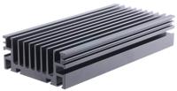 789-8564 RS PRO Heatsink, Universal Rectangular Alu, 0.9°C/W, 200 x 96 x 40mm, Clamp